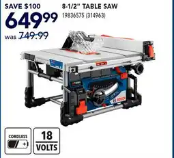RONA 8-1/2 TABLE SAW offer