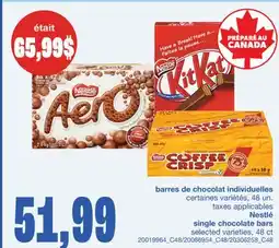 Wholesale Club BARRES DE CHOCOLAT INDIVIDUELLES, 48 UN offer