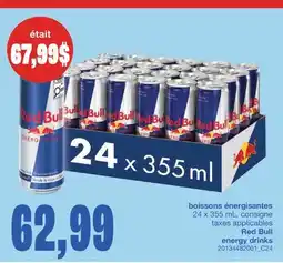 Wholesale Club BOISSONS ÉNERGISANTES RED BULL, 24 X 355 ML offer