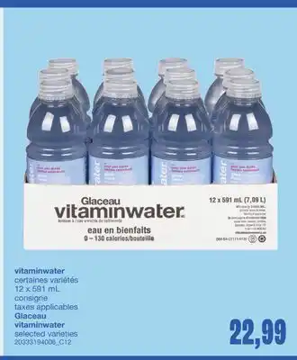 Wholesale Club VITAMINWATER, 12 x 591 mL offer