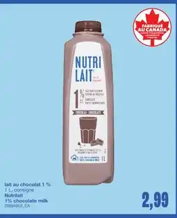 Wholesale Club LAIT AU CHOCOLAT 1 % NUTRILAIT, 1 L offer