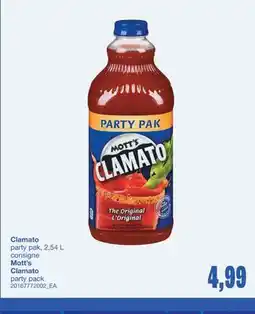 Wholesale Club CLAMATO PARTY PAK, 2,54 L offer