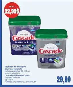Wholesale Club CAPSULES DE DÉTERGENT POUR LAVE-VAISSELLE, 63-112 UN offer