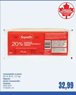 Wholesale Club MOZZARELLA À PIZZA 20 % M.G., 2,4kg offer
