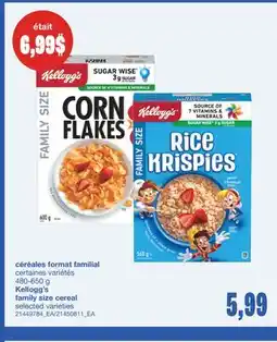 Wholesale Club CÉRÉALES FORMAT FAMILIAL KELLOGG'S, 480-650 G offer