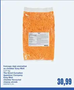 Wholesale Club FROMAGE RÂPÉ AROMATISÉ AU CHEDDAR EASY MELT, 2,27 KG offer