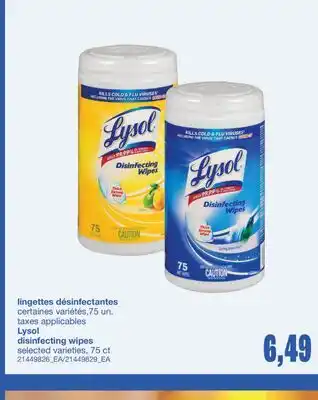 Wholesale Club LINGETTES DÉSINFECTANTES, 75 UN offer