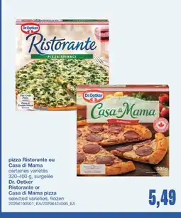 Wholesale Club PIZZA RISTORANTE OU CASA DI MAMA, 320-400 G offer