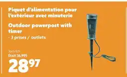 Home Hardware Outdoor powerpost with timer offer