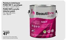 Home Hardware PURE 100% acrylic interior paint Flat offer