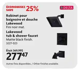 Home Hardware Lakewood Single Handle Pressure Balanced Tub & Shower Faucet - Matte Black offer