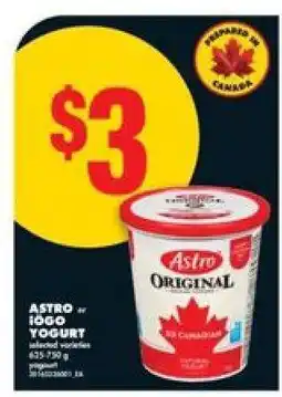 No Frills ASTRO or IÖGO YOGURT offer