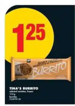 No Frills TINA'S BURRITO offer