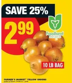 No Frills FARMER'S MARKET YELLOW ONIONS offer