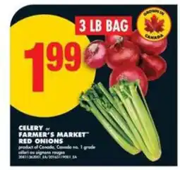No Frills Celery or Farmer's Market Red Onions offer