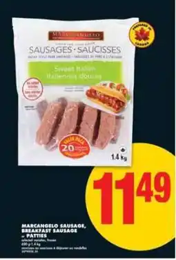 No Frills MARCANGELO SAUSAGE, BREAKFAST SAUSAGE or PATTIES offer