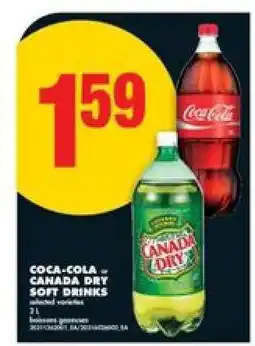 No Frills COCA-COLA or CANADA DRY SOFT DRINKS offer