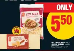 No Frills PC Cheese Bars or Cheese Shreds offer