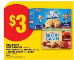 No Frills Kellogg's Rice Krispies, Pop Tarts, Special K, Nutri-Grain offer