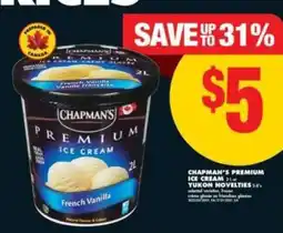 No Frills CHAPMAN'S Premium Ice Cream offer