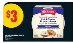 No Frills LACTANTIA CREAM CHEESE offer