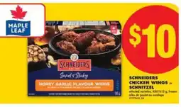 No Frills SCHNEIDERS CHICKEN WINGS or SCHNITZEL offer
