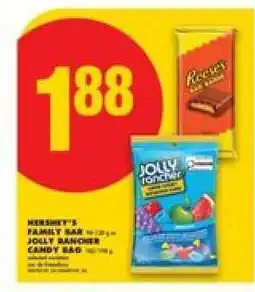 No Frills Hershey's Family Bar nebo Jolly Rancher Candy Bag offer