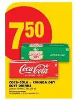 No Frills COCA-COLA CANADA DRY SOFT DRINKS offer