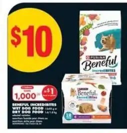 No Frills Beneful IncrediBites Wet Dog Food or Dry Dog Food offer