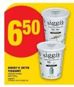 No Frills siggi's Skyr Yogurt offer