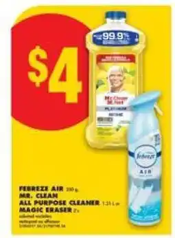 No Frills FEBREZE AIR, MR. CLEAN ALL PURPOSE CLEANER, MAGIC ERASER offer