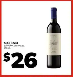 Real Canadian Liquorstore Seghesio Sonoma Zinfandel offer