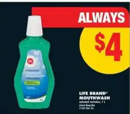 No Frills LIFE BRAND MOUTHWASH offer