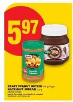 No Frills KRAFT PEANUT BUTTER / HAZELNUT SPREAD offer