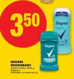 No Frills DEGREE DEODORANT offer