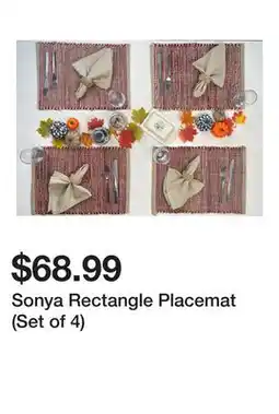 Wayfair Sonya Rectangle Placemat (Set of 4) offer