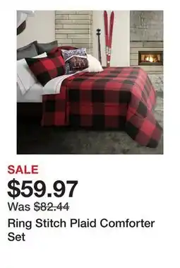 Wayfair Ring Stitch Plaid Comforter Set offer