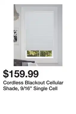 Wayfair Cordless Blackout Cellular Shade, 9/16 Single Cell offer