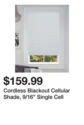 Wayfair Cordless Blackout Cellular Shade, 9/16 Single Cell offer