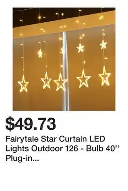 Wayfair Fairytale Star Curtain LED Lights Outdoor 126 - Bulb 40'' Plug-in LED Novelty String Light offer