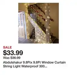 Wayfair Abdulshakur 9.8Ftx 9.8Ft Window Curtain String Light Waterproof 300 LED Fairy Lights Remote Control offer