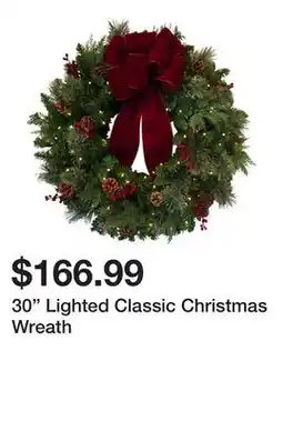 Wayfair 30 Lighted Classic Christmas Wreath offer