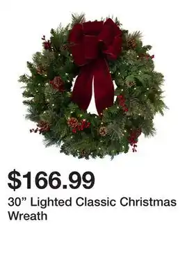 Wayfair 30 Lighted Classic Christmas Wreath offer