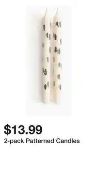 H&M 2-pack Patterned Candles offer