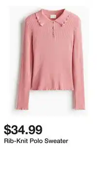 H&M Rib-Knit Polo Sweater offer