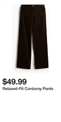 H&M Relaxed-Fit Corduroy Pants offer
