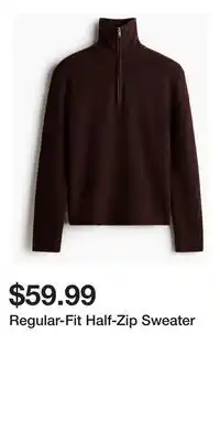 H&M Regular-Fit Half-Zip Sweater offer