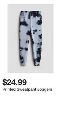 H&M Printed Sweatpant Joggers offer