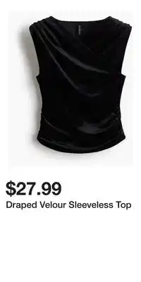 H&M Draped Velour Sleeveless Top offer