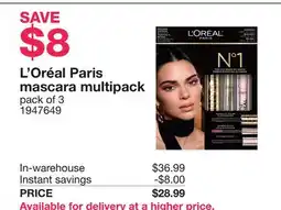 Costco L'Oréal Paris mascara multipack offer
